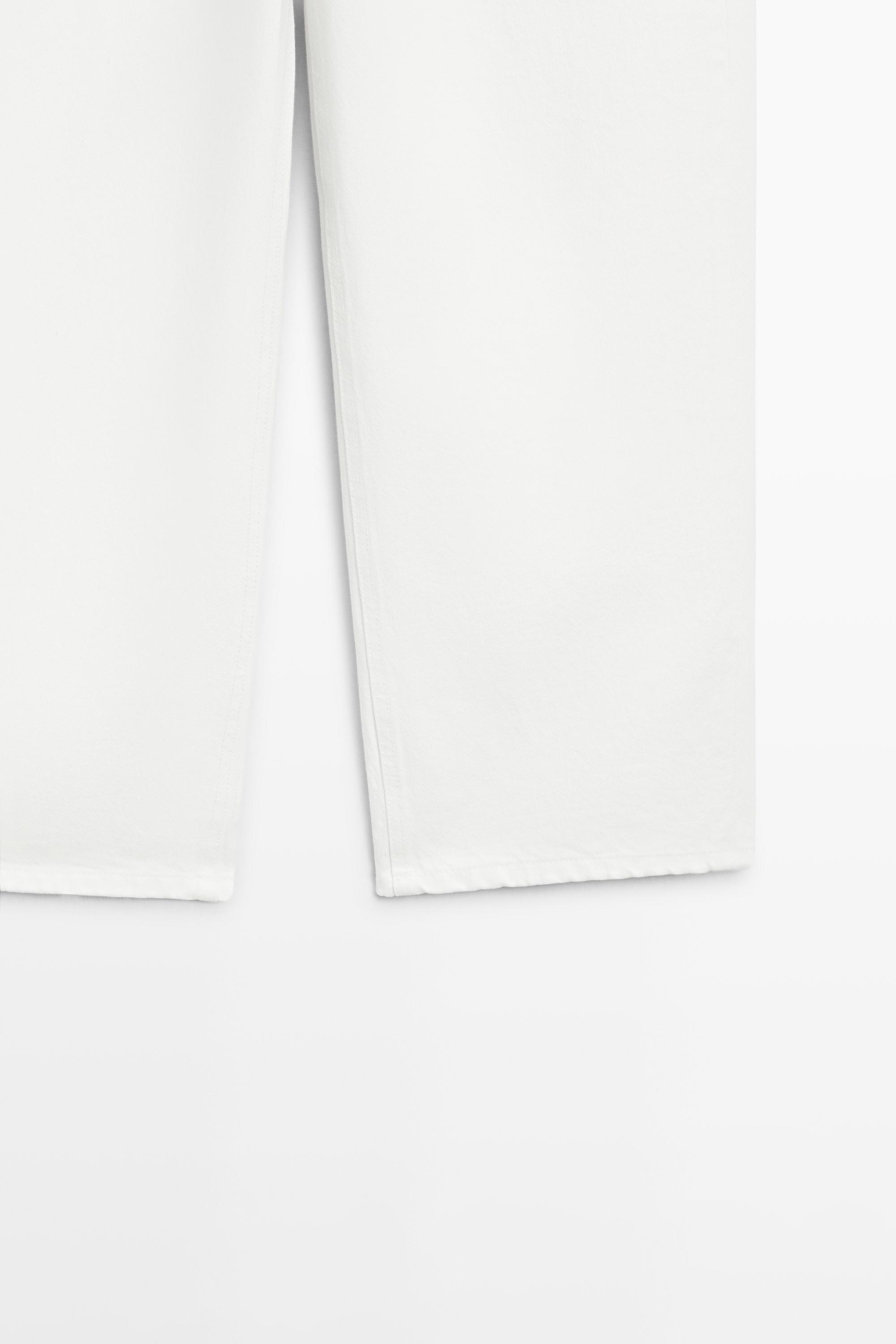 Mid-rise cropped wide-leg jeans